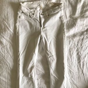 Rag and bone flare white ankle crop